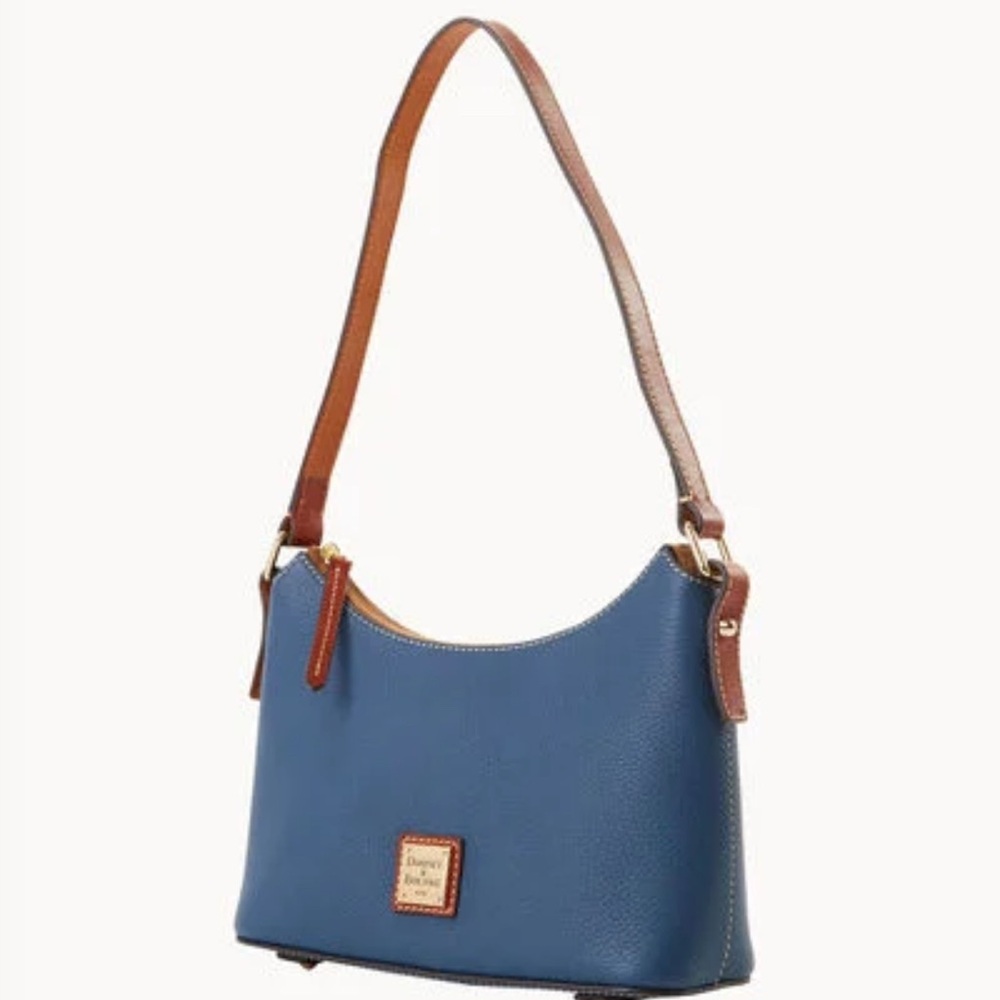 DOONEY & BOURKE French Blue Pebble Grain Leather Baguette Bag - Picture 11 of 13